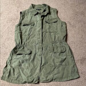 Buffalo David Bitton Olive Green Shirt/Vest